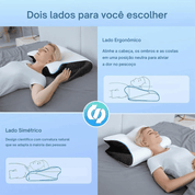 Travesseiro Ortopédico de Espuma de Memória para Sono e Massagem Cervical