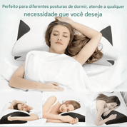 Travesseiro Ortopédico de Espuma de Memória para Sono e Massagem Cervical