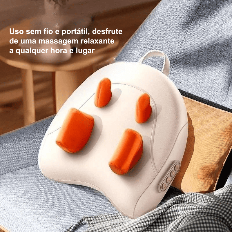 Travesseiro de Massagem Elétrica Sem Fio Portátil
