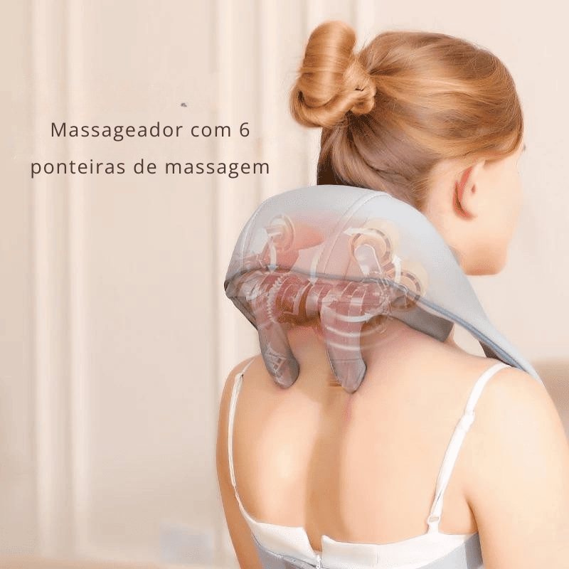 Massageador Elétrico Sem Fio para Pescoço e Ombro