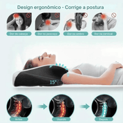 Travesseiro Ortopédico de Espuma de Memória para Sono e Massagem Cervical