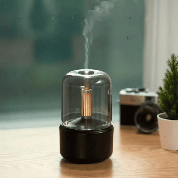 Difusor de Aroma Portátil com Luz Noturna e Umidificador