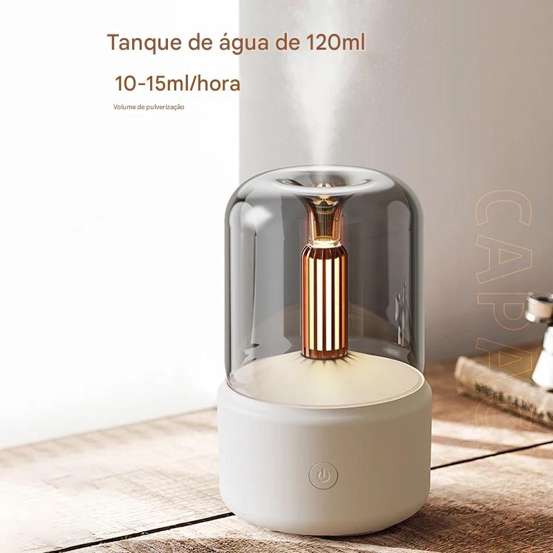 Difusor de Aroma Portátil com Luz Noturna e Umidificador