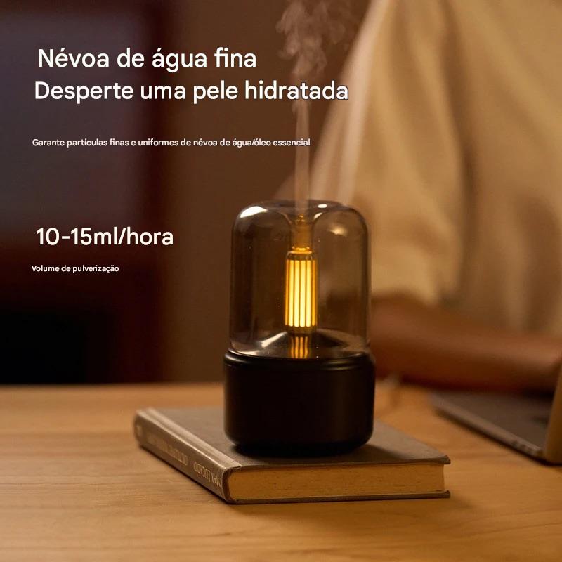 Difusor de Aroma Portátil com Luz Noturna e Umidificador
