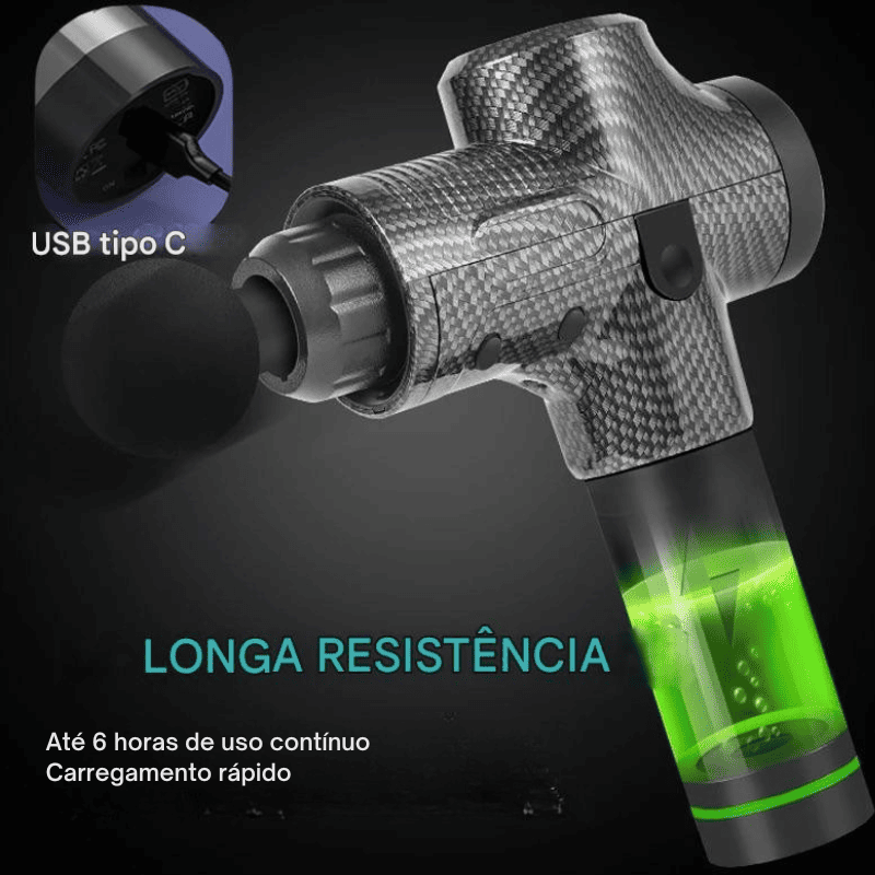 Pistola Profissional de Massagem Corporal com Compressa Quente e Fria