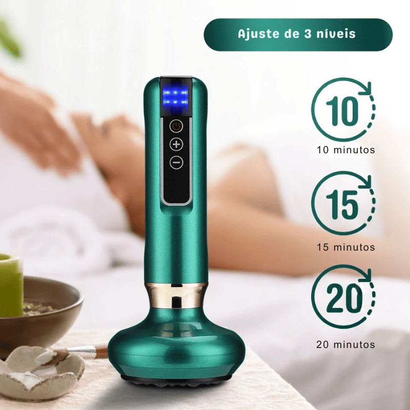 Massageador Inteligente com Aquecimento Infravermelho e Pressão Negativa