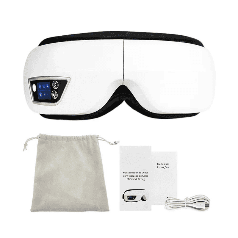 Massageador de Olhos com Vibração de Calor 6D Smart Airbag