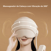 Massageador de Cabeça com Saco de Ar Térmico e Vibração