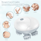Massageador Elétrico Portátil para Couro Cabeludo e Corpo