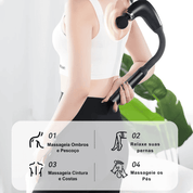 Pistola de Massagem Inteligente Curva e Longa para Relaxamento Total