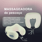 Travesseiro de Pescoço de Espuma Massageadora Com Usb Recarregável
