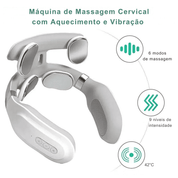 Máquina de Massagem Cervical com Aquecimento e Vibração
