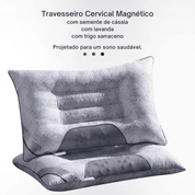 Travesseiro Cervical Magnético de Trigo Sarraceno e Lavanda