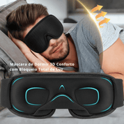 Máscara de Dormir 3D Conforto com Bloqueio Total de Luz