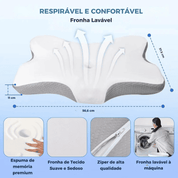 Travesseiro Ergonômico para Alívio de Dor no Pescoço e Ombros