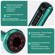 Massageador Inteligente com Aquecimento Infravermelho e Pressão Negativa