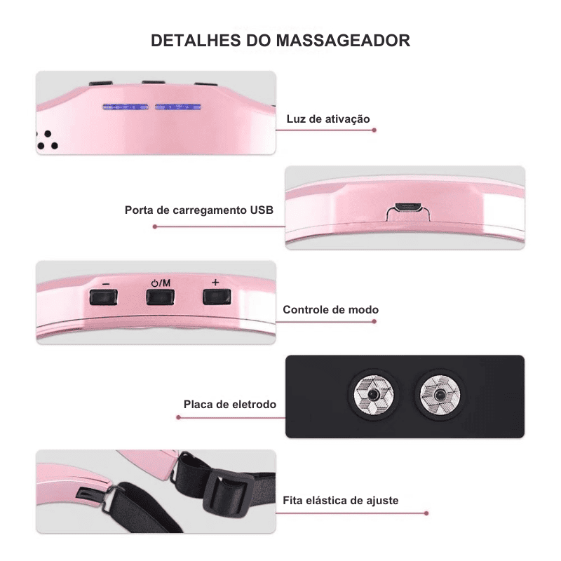 Massageador de Cabeça Sem Fio para Alívio de Enxaqueca e Insônia