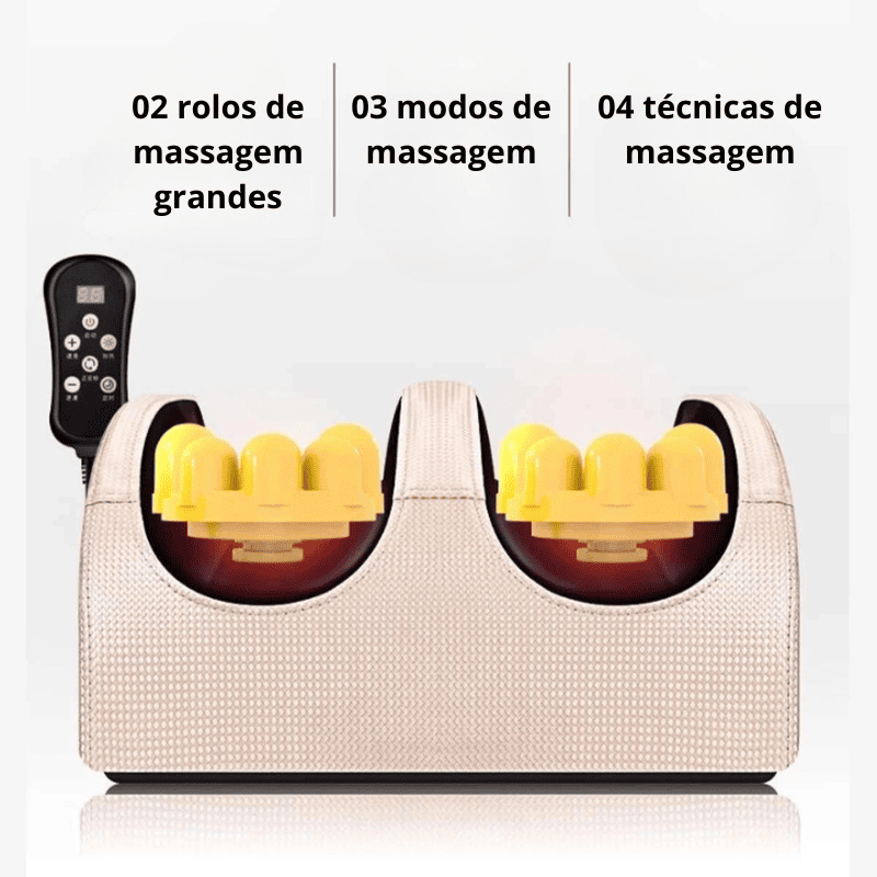 Massageador de aquecimento elétrico para pés com controle remoto
