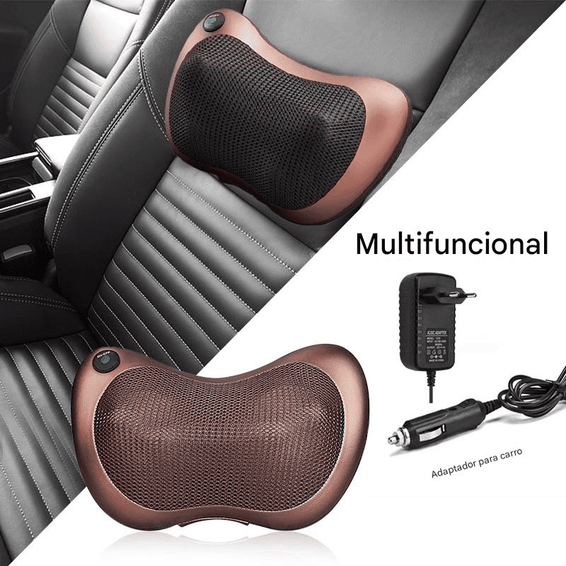 Almofada de Massagem Shiatsu Elétrica Multifuncional