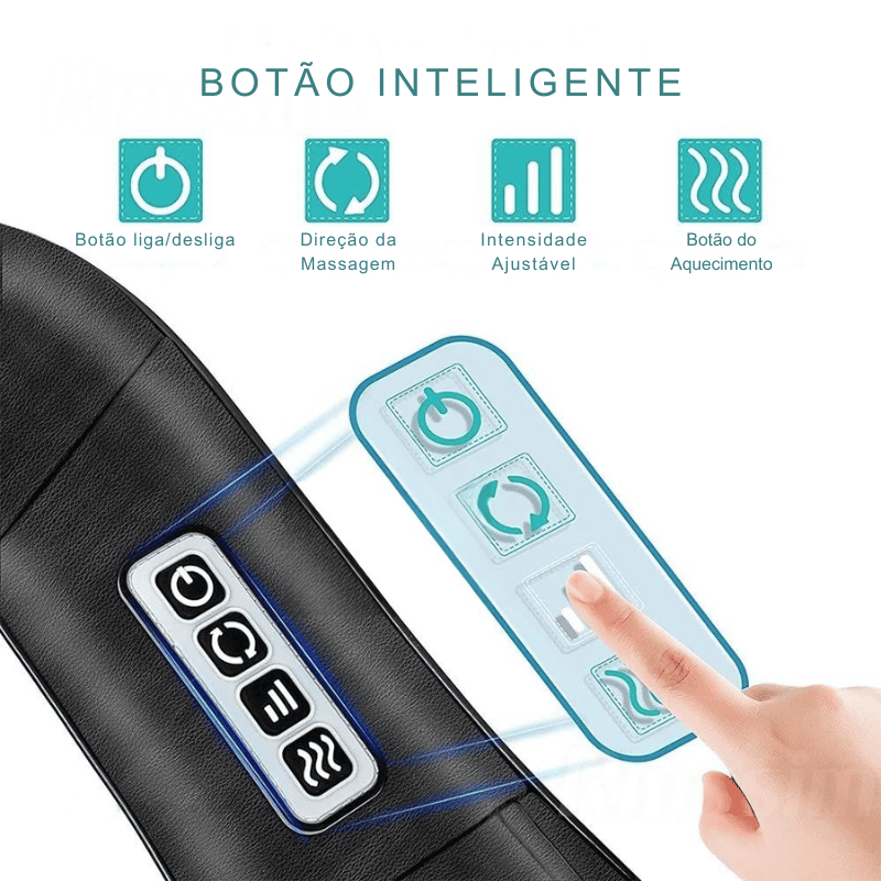 Massageador Shiatsu para Pescoço e Ombro com Aquecimento