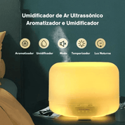 Umidificador de Ar 500ml com Luzes Noturnas Coloridas