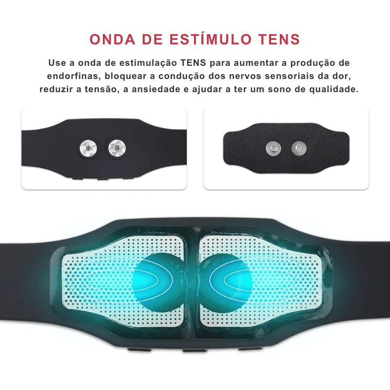Massageador de Cabeça Sem Fio para Alívio de Enxaqueca e Insônia