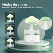 Umidificador de Nuvem de Chuva Luz Noturna com 7 Cores