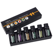 Kit de Aromaterapia 100% Puro Natural - 6 Óleos Essenciais