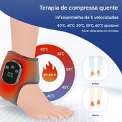 Cinta Massageadora de Tornozelo com Aquecimento Elétrico