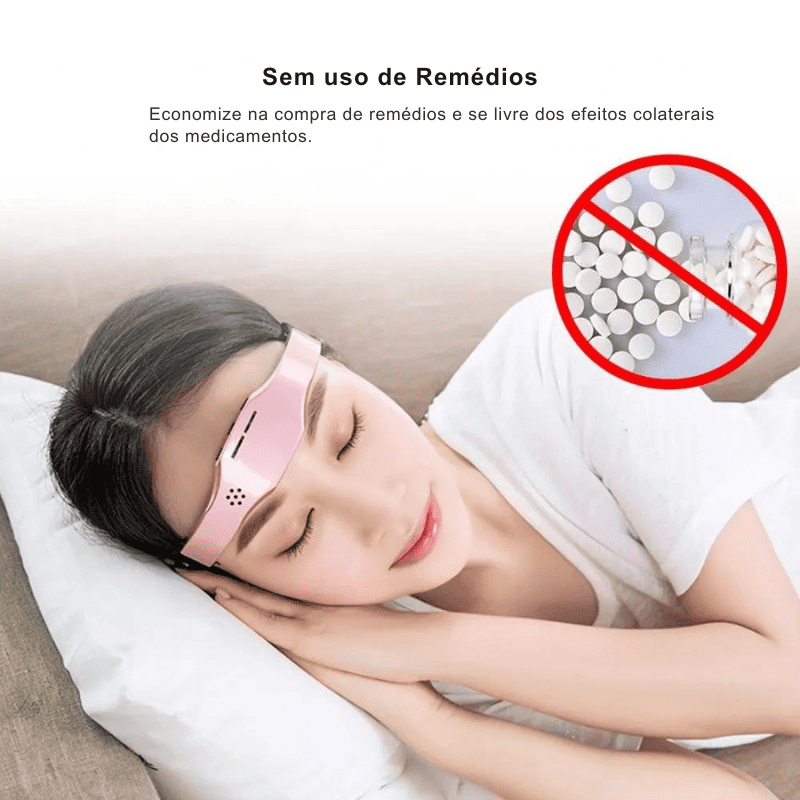 Massageador de Cabeça Sem Fio para Alívio de Enxaqueca e Insônia