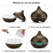 Umidificador de Ar com Difusor de Óleo Essencial - 500ml