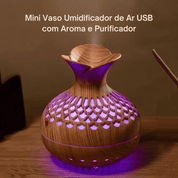 Mini Vaso Umidificador de Ar USB com Aroma e Purificador