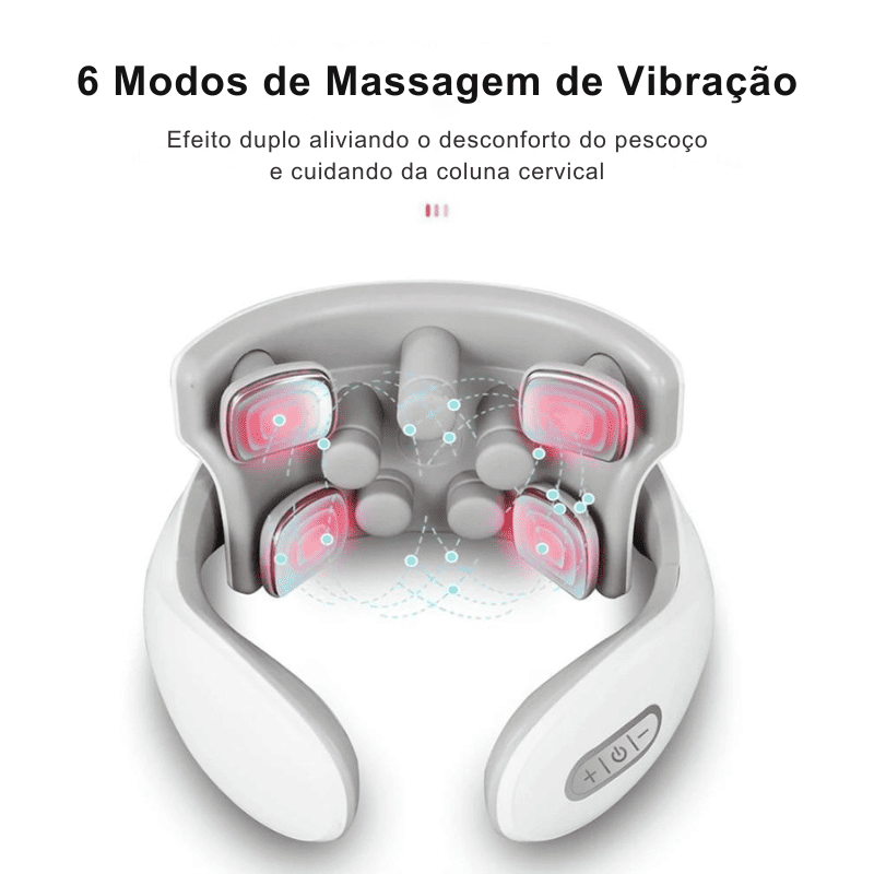 Máquina de Massagem Cervical com Aquecimento e Vibração