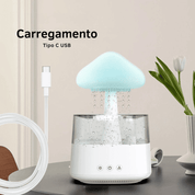 Umidificador de Nuvem de Chuva Luz Noturna com 7 Cores