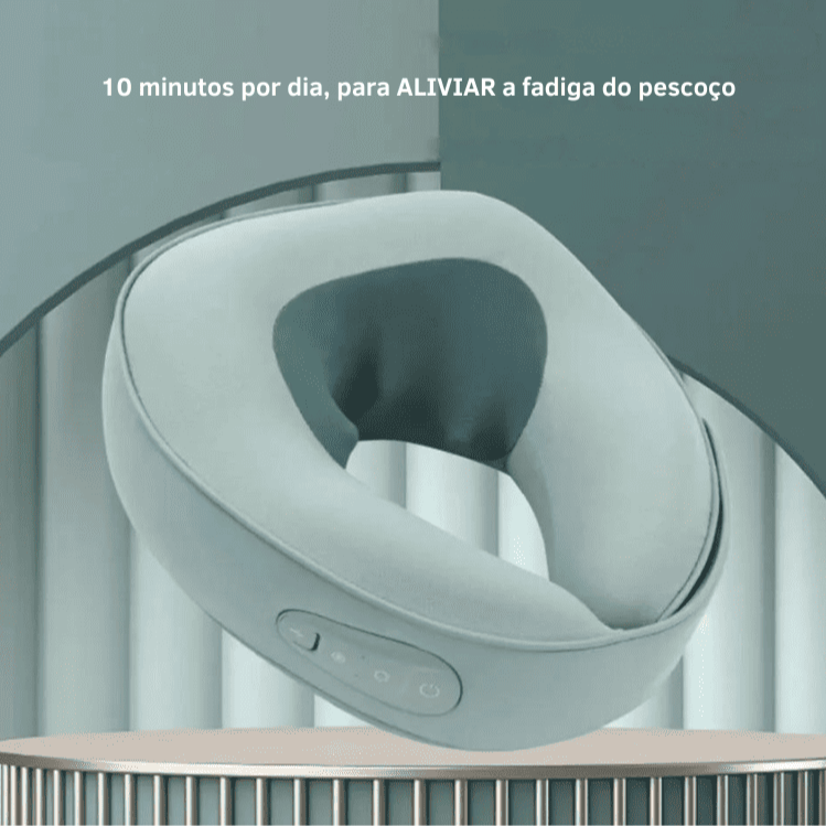 Massageador de Pescoço Elétrico Shiatsu 6D com Aquecimento - Alívio da Dor em Casa, Escritório e Viagens
