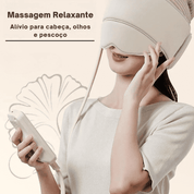 Massageador de Cabeça com Saco de Ar Térmico e Vibração