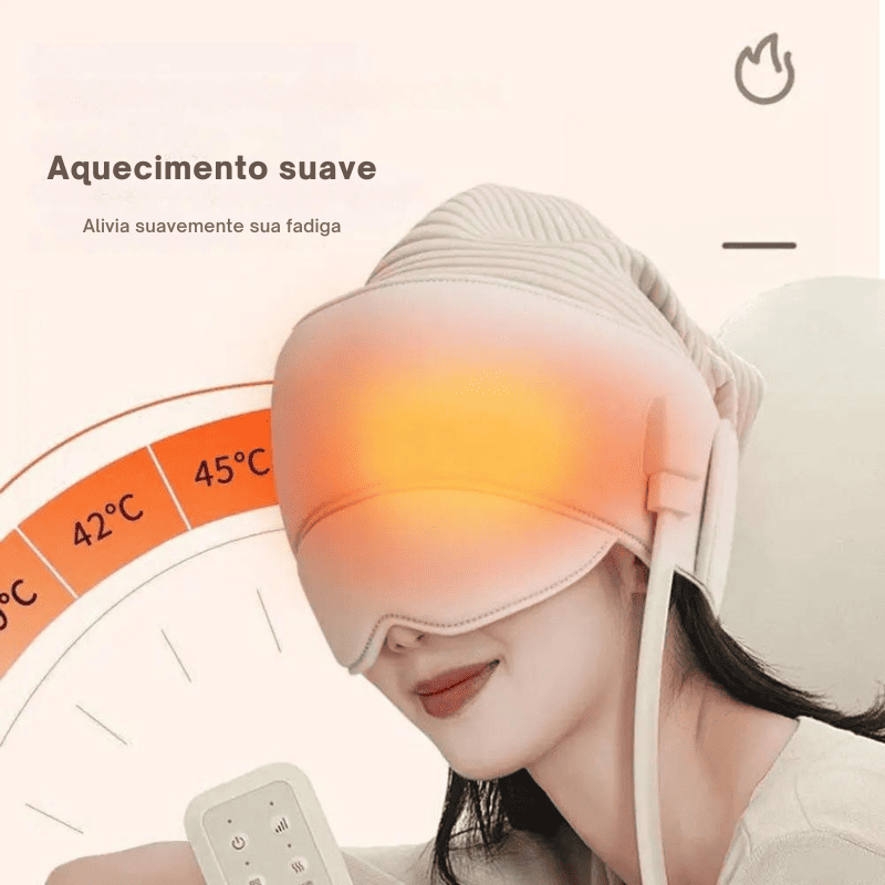 Massageador de Cabeça com Saco de Ar Térmico e Vibração