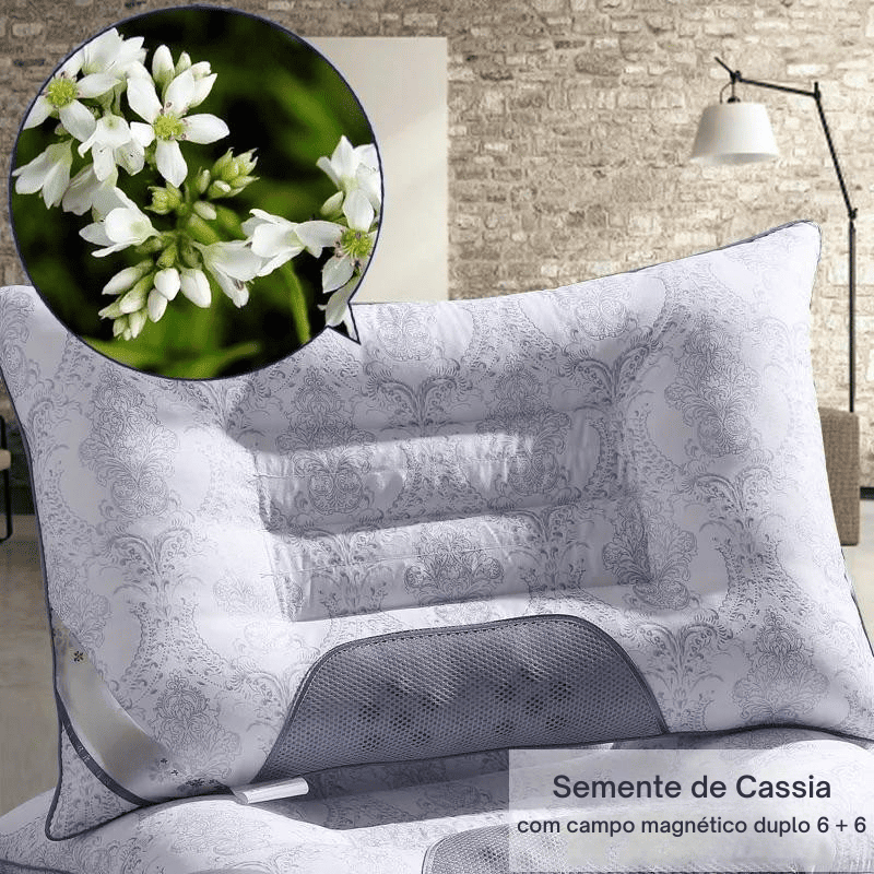 Travesseiro Cervical Magnético de Trigo Sarraceno e Lavanda