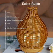 Mini Vaso Umidificador De Ar de Madeira Weave