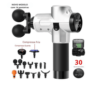 Pistola Profissional de Massagem Corporal com Compressa Quente e Fria