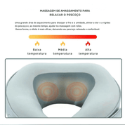 Massageador de Pescoço Elétrico Shiatsu 6D com Aquecimento - Alívio da Dor em Casa, Escritório e Viagens