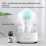Umidificador de Nuvem de Chuva Luz Noturna com 7 Cores
