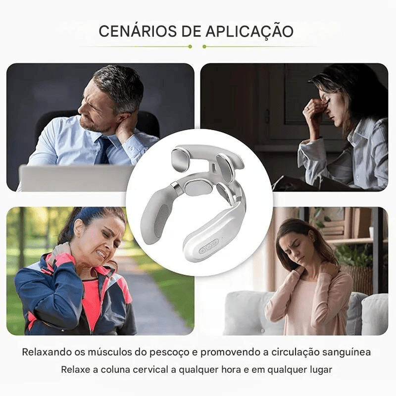 Máquina de Massagem Cervical com Aquecimento e Vibração