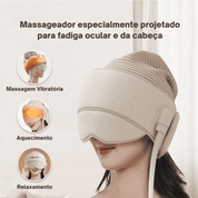 Massageador de Cabeça com Saco de Ar Térmico e Vibração