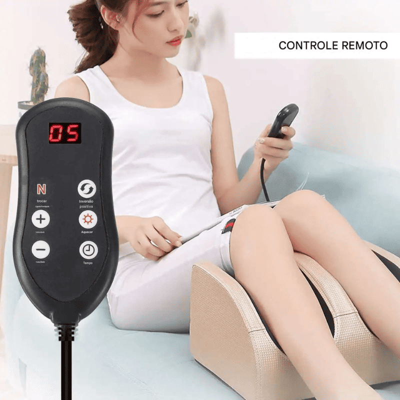 Massageador de aquecimento elétrico para pés com controle remoto
