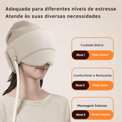 Massageador de Cabeça com Saco de Ar Térmico e Vibração