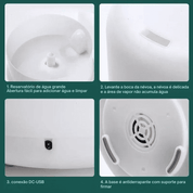 Umidificador de Ar 500ml com Luzes Noturnas Coloridas