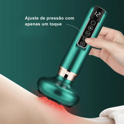 Massageador Inteligente com Aquecimento Infravermelho e Pressão Negativa
