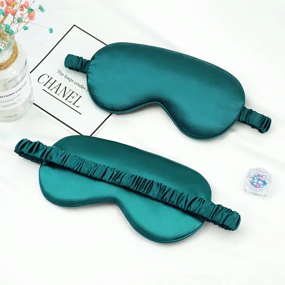 Máscara de Sono de Seda para Relaxamento e Bem-Estar
