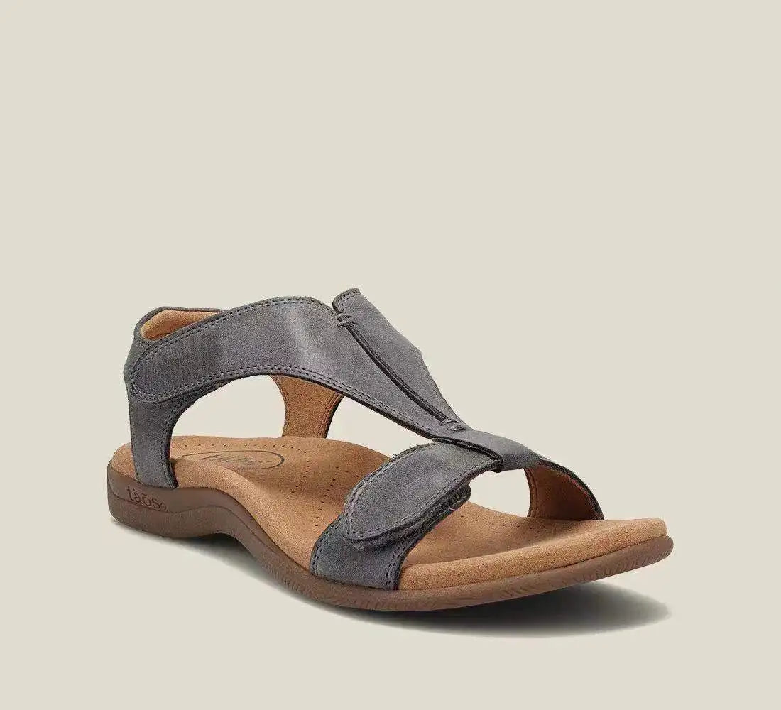 Sandálias de Couro Antiderrapantes para Mulheres - Conforto e Estilo